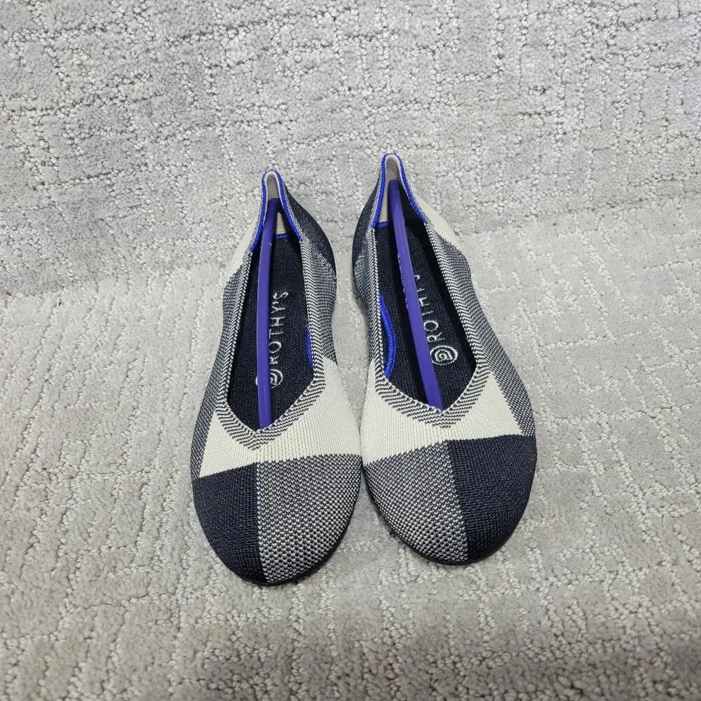 Rothy’s The Flat Cap Toe Black Slip On Round Toe Shoes Women's Size US 8, 9 - Picture 2 of 11